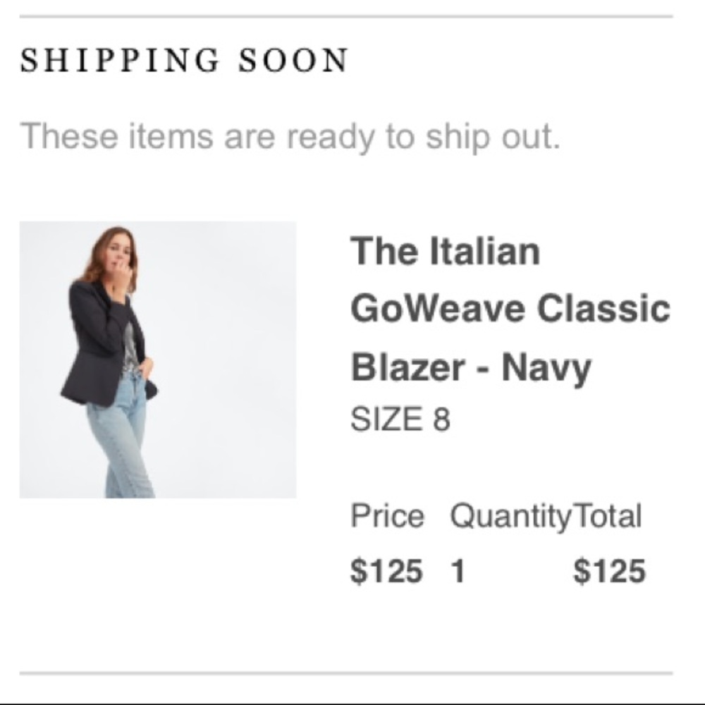 Everlane The Italian GoWeave Classic Blazer - Navy